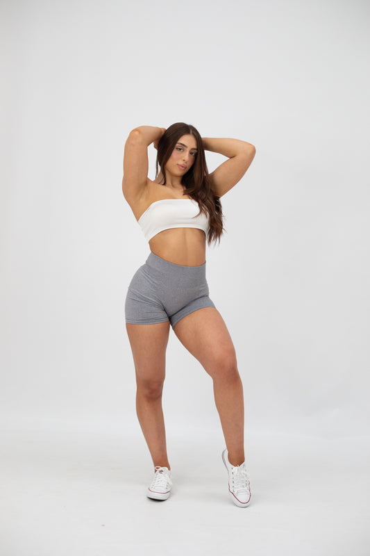 SIGNATURE SCRUNCH SHORTS - CLOUD